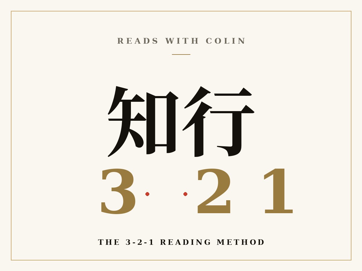 知行 3-2-1 · The Reading Method